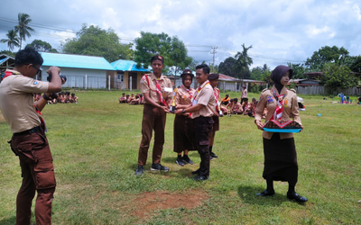 penerimaan piala lomba pionering 